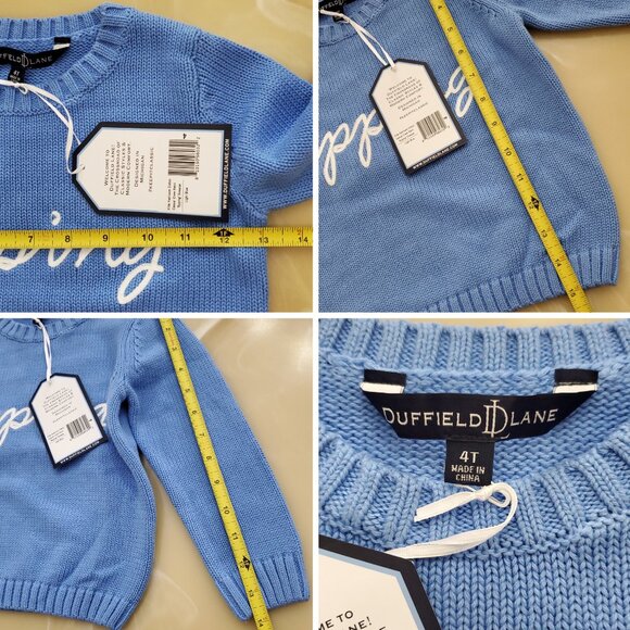 NWT Duffield Lane Kids Heirloom Cotton Casual Crew Neck Epping Sweater - Picture 9 of 16